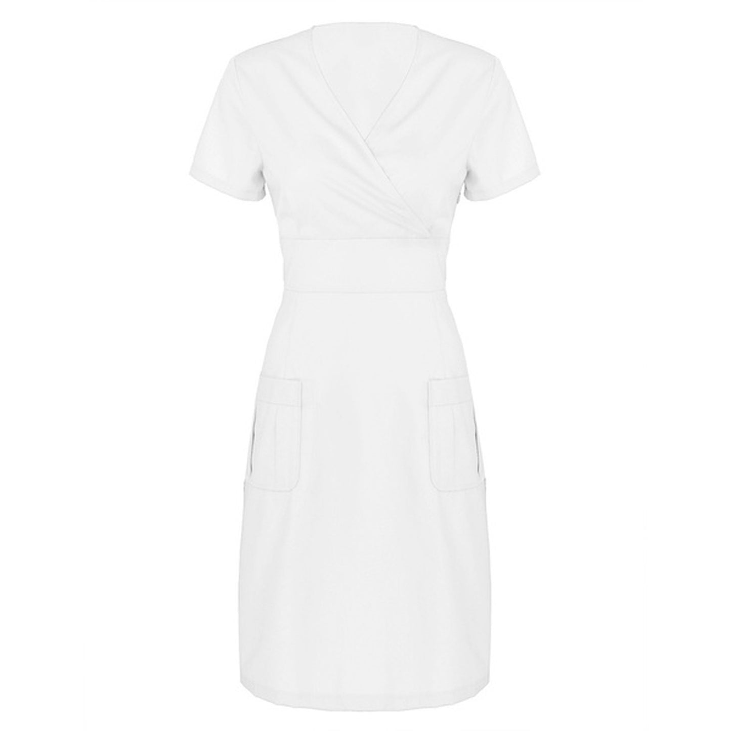 Women's Short Sleeve V-neck Scrub Dress