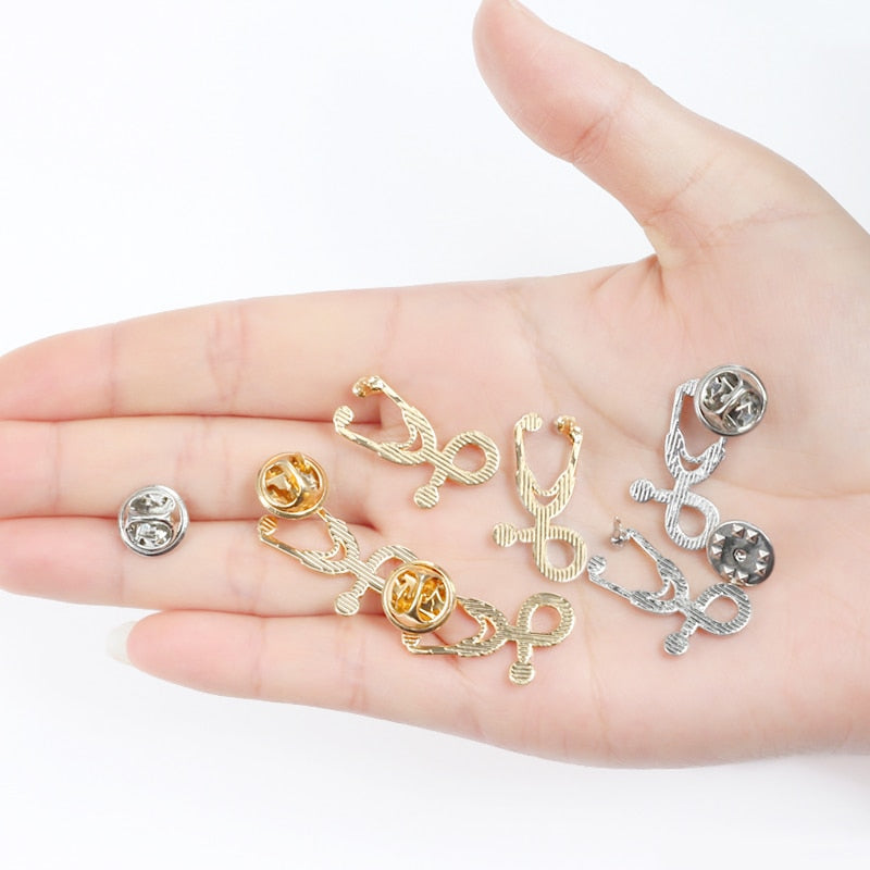 Doctors & Nurses Mini Stethoscope Pins