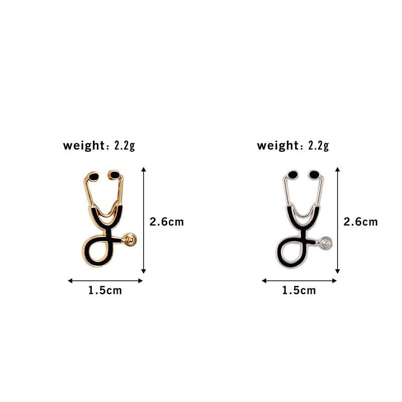 Doctors & Nurses Mini Stethoscope Pins