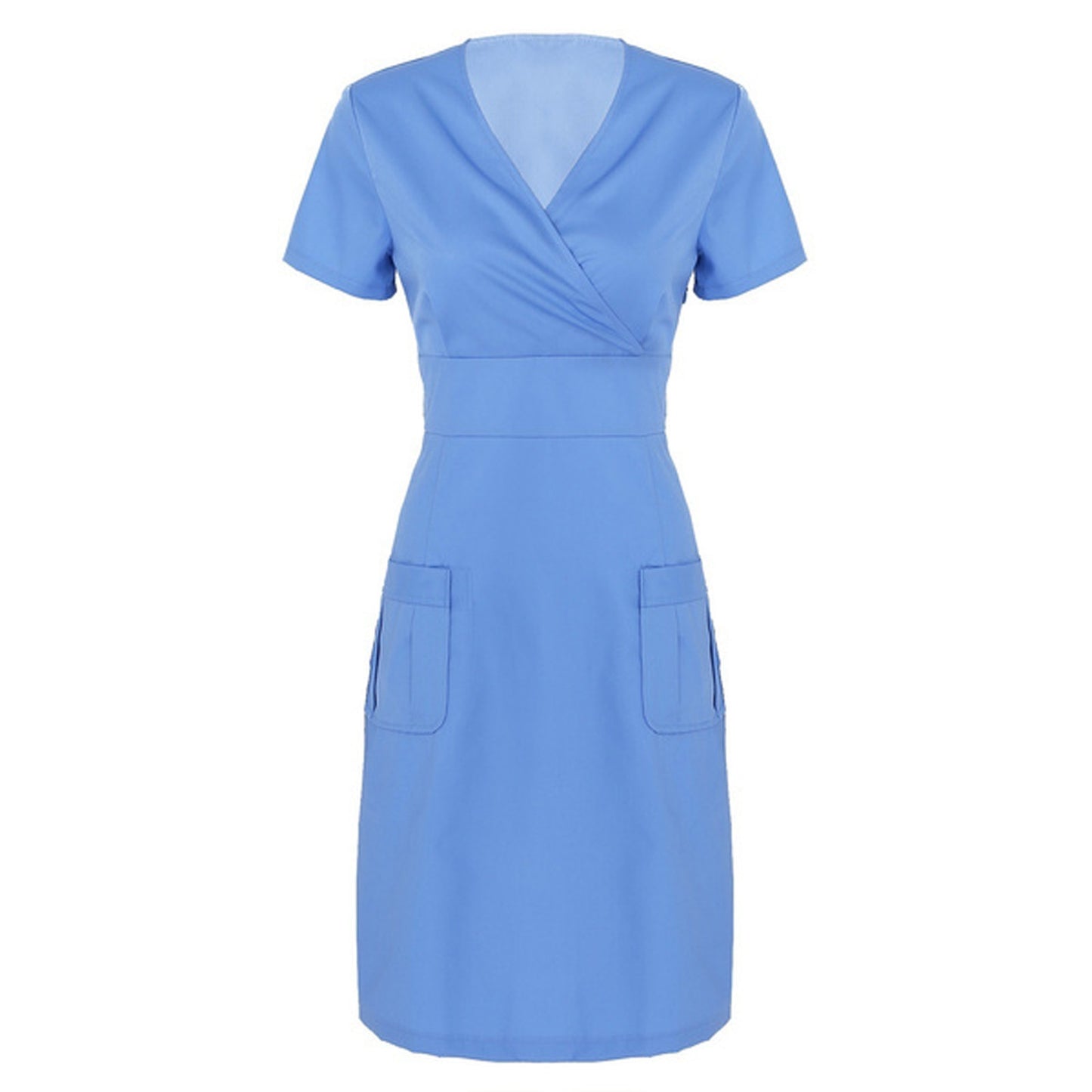 Women's Short Sleeve V-neck Scrub Dress