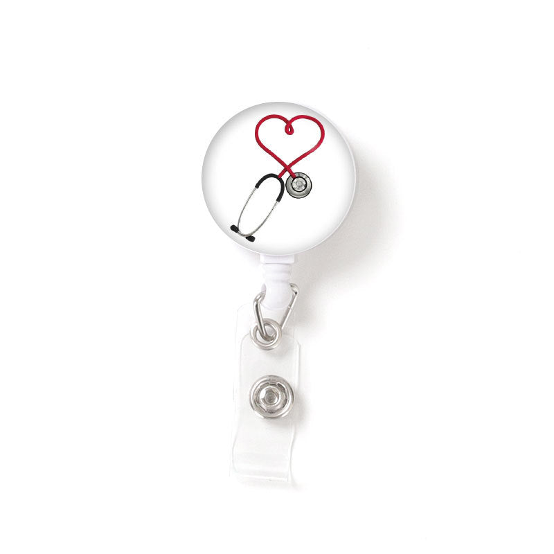 Retractable Patch Nurse Stethoscope Badge Reel