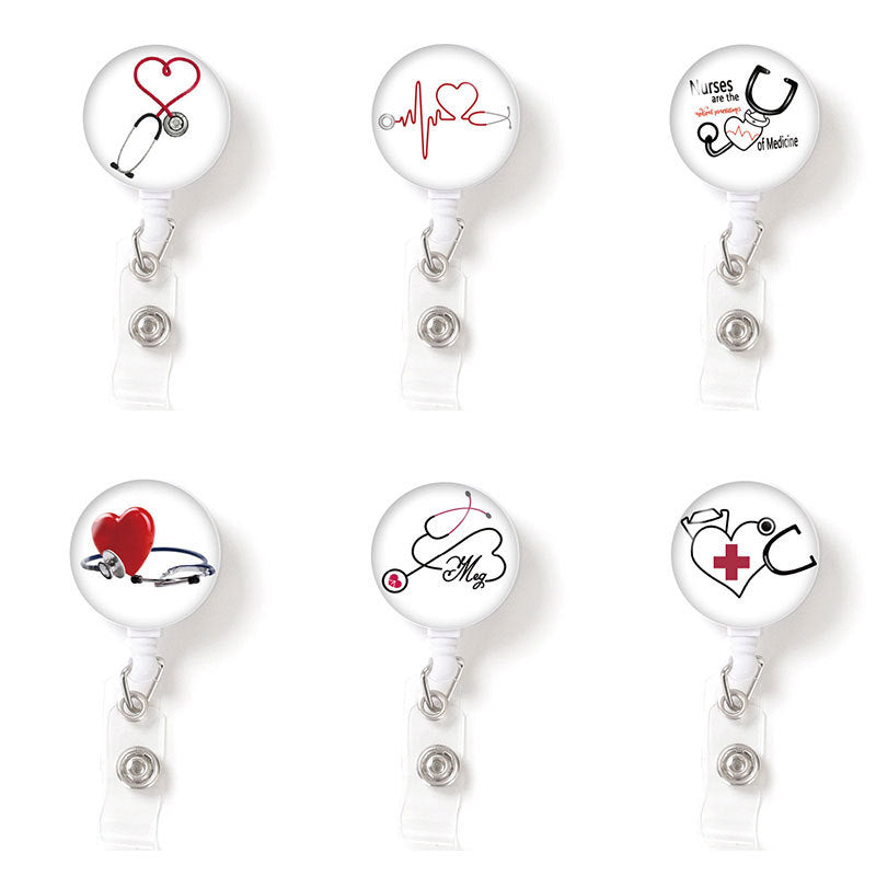 Retractable Patch Nurse Stethoscope Badge Reel