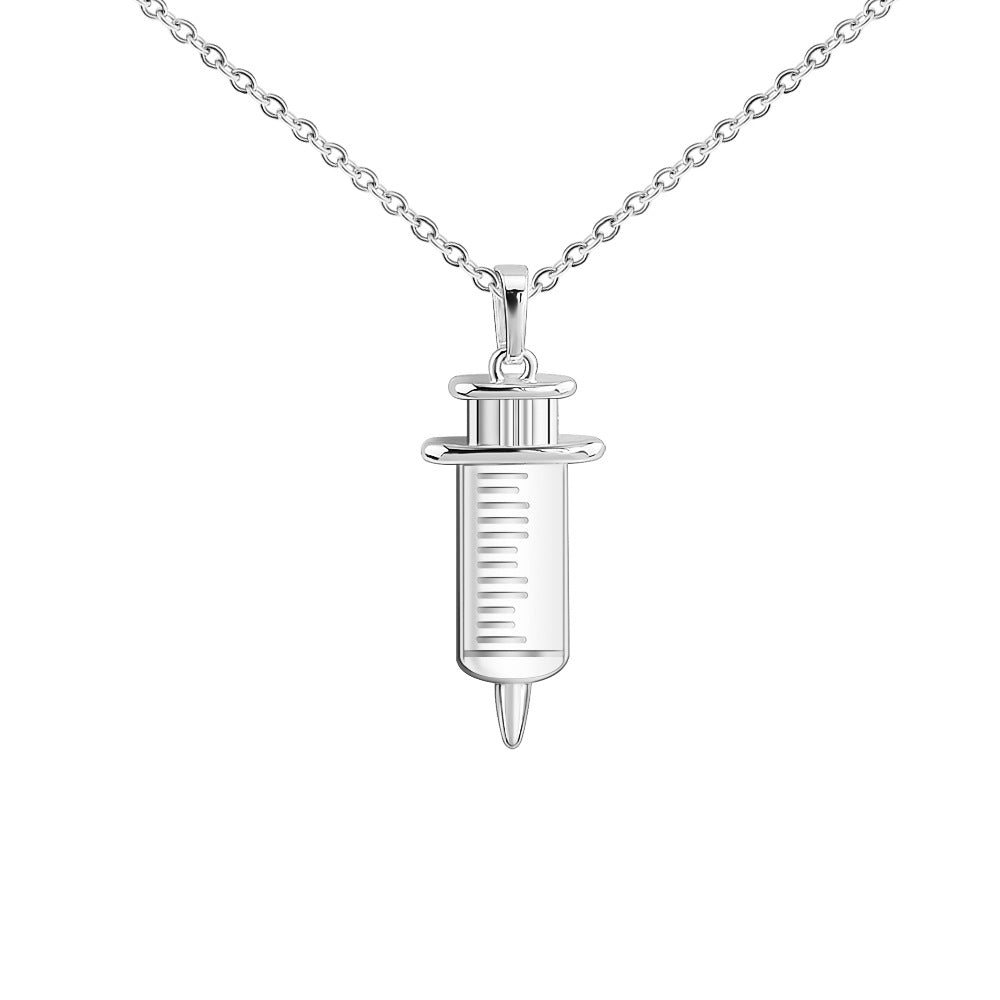 Men And Women Individual Fashion Gold Syringe Pendant