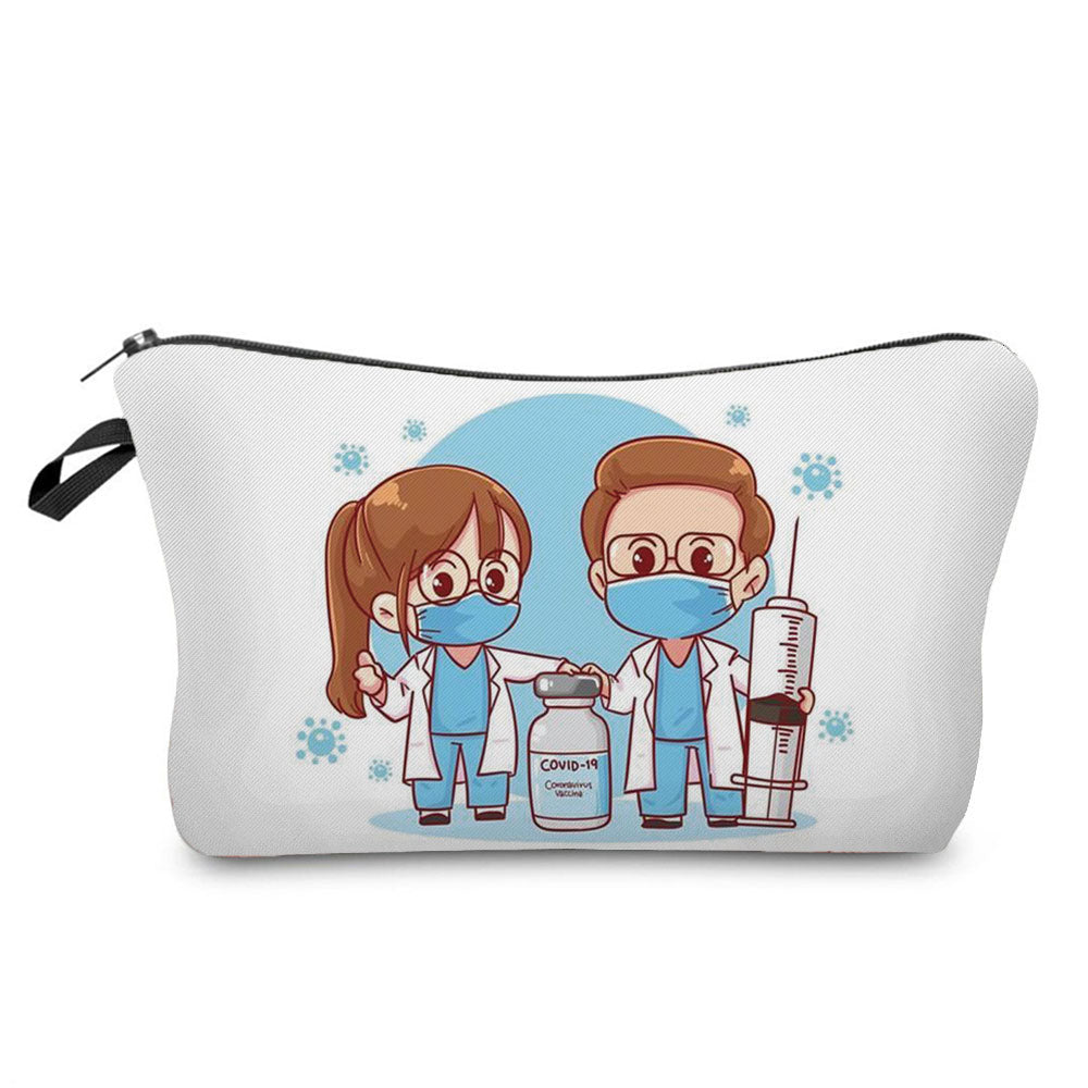 Cartoon Nurse Cosmetic Bag