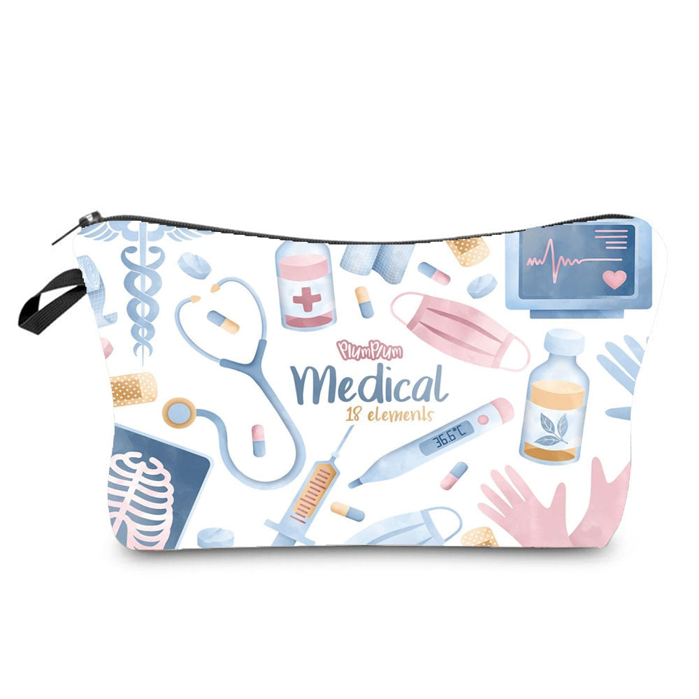 Cartoon Nurse Cosmetic Bag